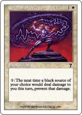 Circle of Protection Black MTG 7th Edition Singles Circle of Protection Black MTG 7th Edition Singles