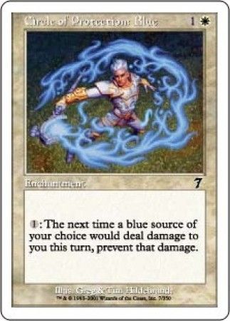 Circle of Protection Blue MTG 7th Edition Singles Circle of Protection Blue MTG 7th Edition Singles
