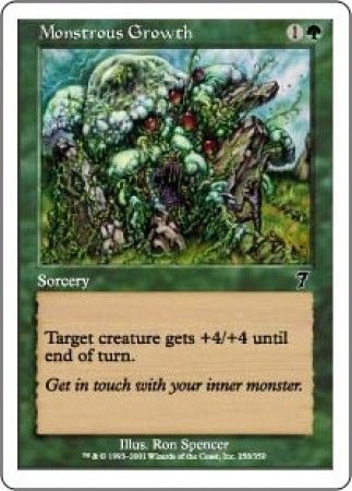 Monstrous Growth MTG 7th Edition Singles Monstrous Growth MTG 7th Edition Singles