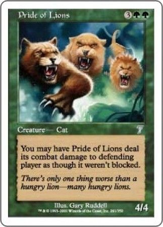 Pride of Lions MTG 7th Edition Singles Pride of Lions MTG 7th Edition Singles