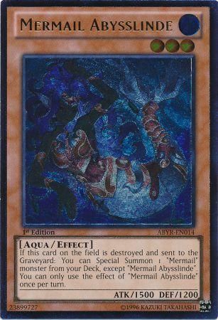 Ultimate Rare Mermail Abysslinde ABYR EN014 1st Edition Abyss Rising 1st Edition Singles Ultimate Rare Mermail Abysslinde ABYR EN014 1st Edition Abyss Rising 1st Edition Singles