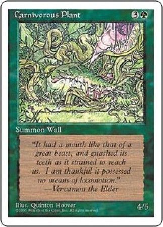 Carnivorous Plant MTG 4th Edition Magic Cards Singles Carnivorous Plant MTG 4th Edition Magic Cards Singles