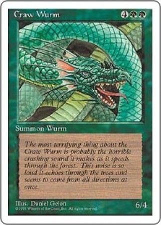 Craw Wurm MTG 4th Edition Magic Cards Singles Craw Wurm MTG 4th Edition Magic Cards Singles