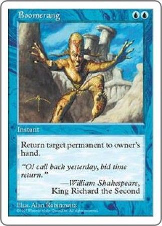 Boomerang MTG 5th Edition Magic Cards Singles Boomerang MTG 5th Edition Magic Cards Singles