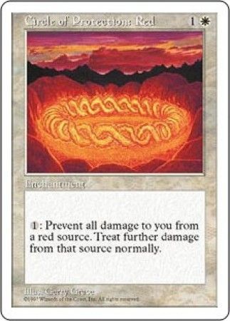 Circle of Protection Red MTG 5th Edition Magic Cards Singles Circle of Protection Red MTG 5th Edition Magic Cards Singles