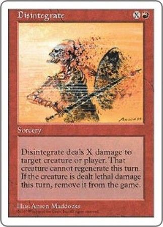 Disintegrate MTG 5th Edition Magic Cards Singles Disintegrate MTG 5th Edition Magic Cards Singles