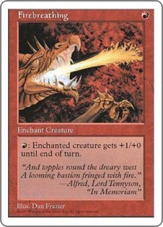 Firebreathing MTG 5th Edition Magic Cards Singles Firebreathing MTG 5th Edition Magic Cards Singles