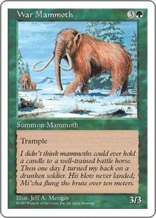 War Mammoth MTG 5th Edition Magic Cards Singles War Mammoth MTG 5th Edition Magic Cards Singles