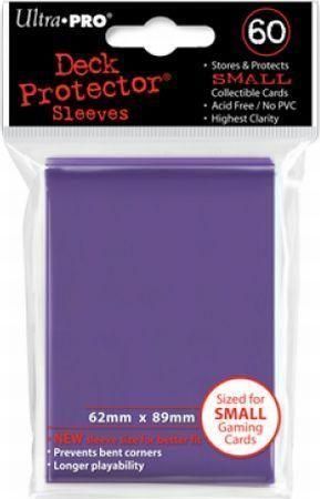 Ultra Pro Purple 60ct Yugioh Sized Mini Sleeves UP82971 Ultra Pro Purple 60ct Yugioh Sized Mini Sleeves UP82971