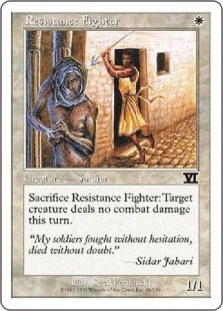 Resistance Fighter MTG 6th Edition Classic Magic Cards Singles Resistance Fighter MTG 6th Edition Classic Magic Cards Singles