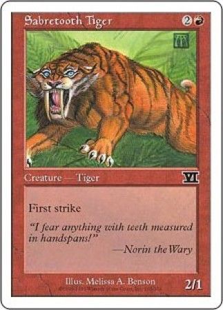 Sabretooth Tiger MTG 6th Edition Classic Magic Cards Singles Sabretooth Tiger MTG 6th Edition Classic Magic Cards Singles