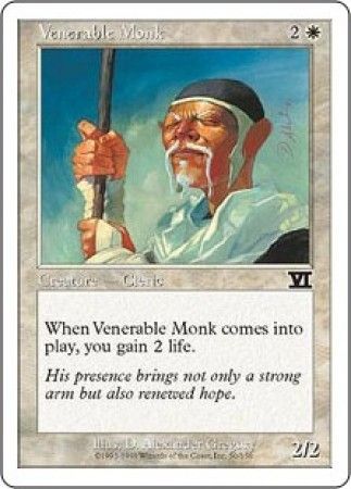 Venerable Monk MTG 6th Edition Classic Magic Cards Singles Venerable Monk MTG 6th Edition Classic Magic Cards Singles