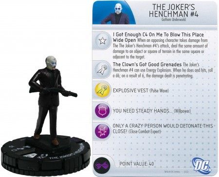 The Joker s Henchman 4 208 Dark Knight Rises Mass Market Exclusive DC Heroclix DC Dark Knight Rises The Joker s Henchman 4 208 Dark Knight Rises Mass Market Exclusive DC Heroclix DC Dark Knight Rises