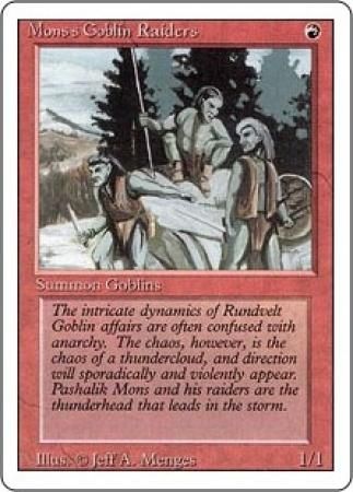 Mons s Goblin Raiders Revised 3rd Edition Magic Cards Singles Mons s Goblin Raiders Revised 3rd Edition Magic Cards Singles