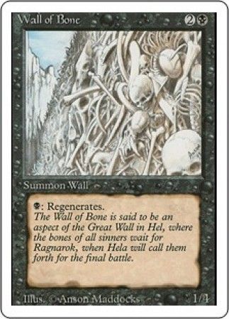 Wall of Bone Revised 3rd Edition Magic Cards Singles Wall of Bone Revised 3rd Edition Magic Cards Singles