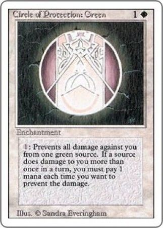 Circle of Protection Green Revised 3rd Edition Magic Cards Singles Circle of Protection Green Revised 3rd Edition Magic Cards Singles