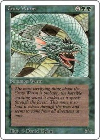 Craw Wurm Revised 3rd Edition Magic Cards Singles Craw Wurm Revised 3rd Edition Magic Cards Singles