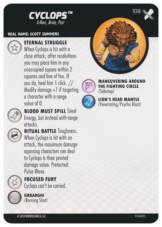 Cyclops 108 X Men Regenesis OP Kit Marvel Heroclix X Men Regenesis Wolverine vs Cyclops Singles Cyclops 108 X Men Regenesis OP Kit Marvel Heroclix X Men Regenesis Wolverine vs Cyclops Singles