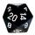 Chessex Opaque Black w White d20 Single Die Dice Life Counters Tokens