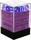 Chessex Borealis Purple w White Set of 36 d6 Dice CHX27807 