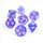 Chessex Borealis Purple w White Set of 7 Dice CHX27407 Dice Life Counters Tokens
