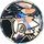Pokemon Lycanroc Dusk Form Collectible Coin Silver Cracked Ice Holofoil Pokemon Coins Pins Badges