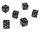 Set of 6 Black 1 1 D6 Dice Counters Easy Roller Dice Co Easy Roller Dice Supplies