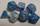 Chessex Mother of Pearl Blue w Silver Set of 7 Dice CHX27456 Dice Life Counters Tokens