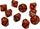 Chessex Vortex Burgundy w Gold Set of 10 d10 Dice CHX27234 Dice Life Counters Tokens
