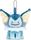 Vaporeon as Ditto Keychain Plush Official Pokemon Plushes Toys Apparel