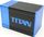 TITAN Blue w Black Deluxe Deck Box BoxGods Deck Boxes Gaming Storage