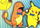 Charmander and Pikachu singing P06 Puzzle Piece Series 3 Topps Pokemon 