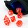 Red Translucent Dice Set of 7 w Bag Easy Roller Dice Co Easy Roller Dice Supplies