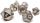 Ancient Dragons Silver Metal Dice w White Set of 7 Easy Roller Dice Co Easy Roller Dice Supplies
