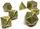 Ancient Dragons Bronze Metal Dice w Green Set of 7 Easy Roller Dice Co 