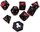 Kraken Dice Projekt KG Crimson w White Kraken Logo Aluminum Set of 8 Dice Dice Sets