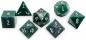 Green African Jade 7 Piece RPG Set Gemstone Dice 