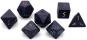 Hematite Raised Holographic 7 Piece RPG Set Gemstone Dice 