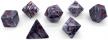 Black Network Agate 7 Piece RPG Set Gemstone Dice 