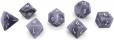 White Labradorite 7 Piece RPG Set Gemstone Dice 7 Piece Dice Sets