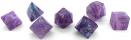 Purple Fluorite 7 Piece RPG Set Gemstone Dice 7 Piece Dice Sets