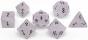 Clear Crystal Quartz 7 Piece RPG Set Gemstone Dice 