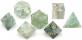 Green Fluorite 7 Piece RPG Set Gemstone Dice 7 Piece Dice Sets