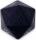 Black Obsidian Raised Boulder 30mm Gemstone Dice 