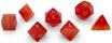 Ruby Cats Eye 7 Piece RPG Set Glass Dice 