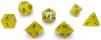 Yellow Cats Eye 7 Piece RPG Set Glass Dice 