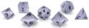 Clear Cats Eye 7 Piece RPG Set Glass Dice 