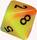 Chessex Gemini Orange Yellow w Black d8 Chessex Dice Supplies