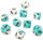 Chessex Gemini Teal White w Black Set of 10 d10 Dice CHX26244 Chessex Dice Supplies
