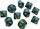 Chessex Festive Green Set of 10 d10 Dice CHX27245 Dice Life Counters Tokens